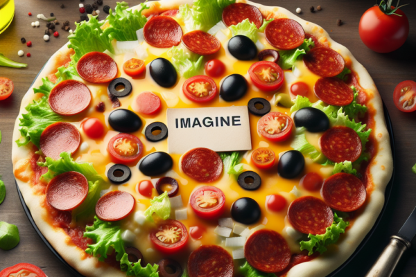 Pizzainspiration i salladsform: En smakrik och färgsprakande pizza sallad som tar dig på en kulinarisk resa!