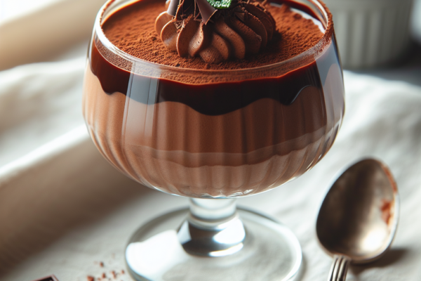 Sötsugen i en handvändning: Ljuvlig chokladmousse med knapriga kolasmulor och fräscha hallon i glas