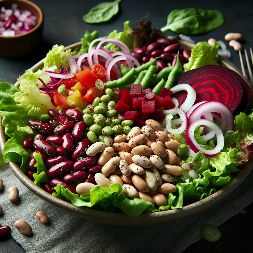 Magiskt Mixade Bönor: En Färgsprakande Sallad med Enastående Smaker